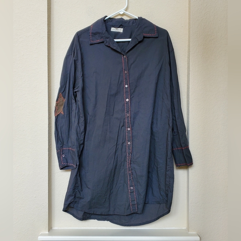 NATURAL LIFE Long Sleeve Button Front Dress. Size Medium